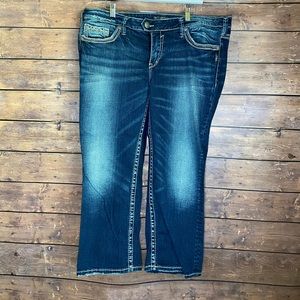 Silver Plus Size Women’s Cropped Jeans SZ 18